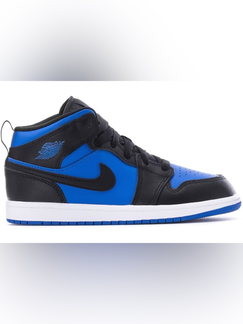 Nike Air Jordan 1 Mid Kids "Black Royal Blue" Sneakers